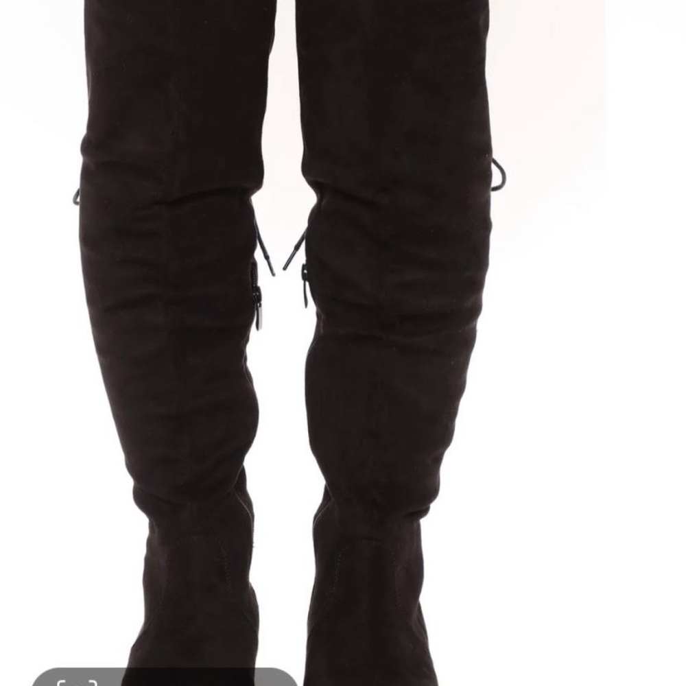Suede knee boots flat new